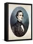 Jefferson Davis, President of the Confederate (Southern) States-Thomas Hicks-Framed Stretched Canvas