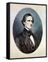 Jefferson Davis, President of the Confederate (Southern) States-Thomas Hicks-Framed Stretched Canvas