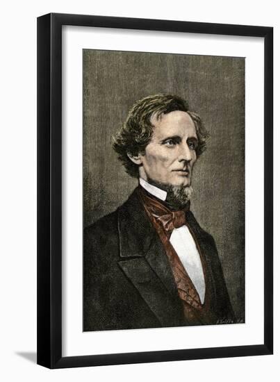 Jefferson Davis, President of the Confederate States of America-null-Framed Premium Giclee Print