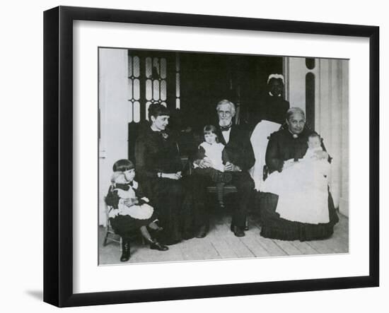 Jefferson Davis with Family-Science Source-Framed Giclee Print