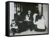 Jefferson Davis with Family-Science Source-Framed Stretched Canvas