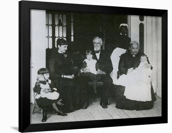 Jefferson Davis with Family-Science Source-Framed Giclee Print