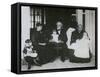 Jefferson Davis with Family-Science Source-Framed Stretched Canvas