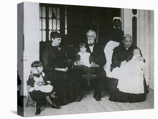 Jefferson Davis with Family-Science Source-Stretched Canvas