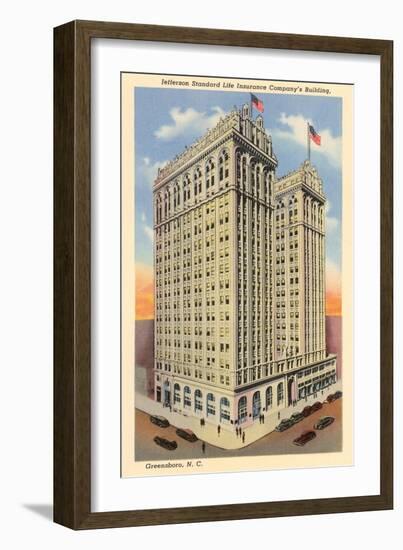 Jefferson Insurance Building, Greensboro-null-Framed Art Print