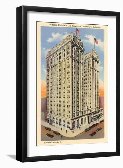 Jefferson Insurance Building, Greensboro-null-Framed Art Print