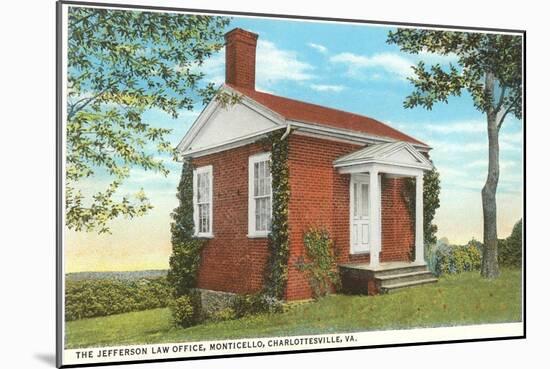Jefferson Law Office, Monticello, Charlottesville, Virginia-null-Mounted Art Print