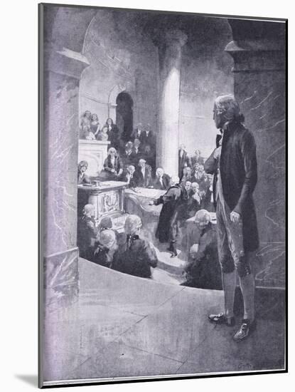 Jefferson Listening to the 'Treason Speech'-Charles Mills Sheldon-Mounted Giclee Print