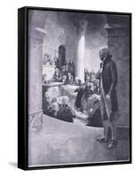 Jefferson Listening to the 'Treason Speech'-Charles Mills Sheldon-Framed Stretched Canvas