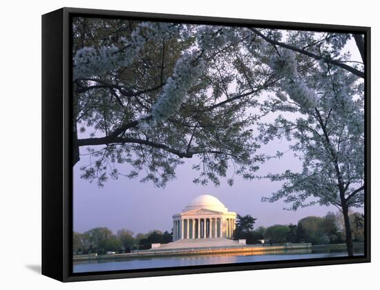 Jefferson Memorial and Cherry Blossoms at Sunrise, Tidal Basin, Washington Dc, Usa-Scott T. Smith-Framed Stretched Canvas