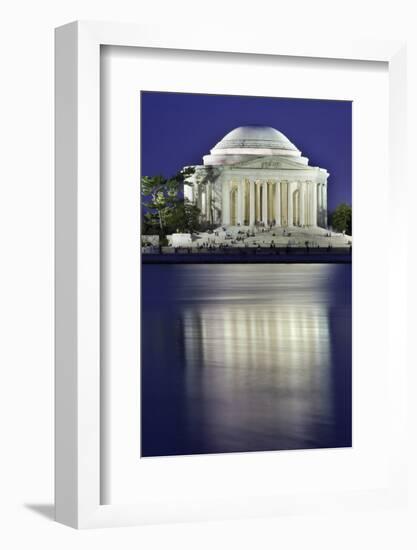 Jefferson Memorial and Tidal Basin in April.-William Perry-Framed Photographic Print