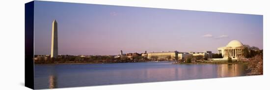 Jefferson Memorial and Washington Monument, Washington D.C., USA-null-Stretched Canvas