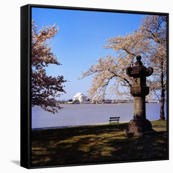 Jefferson Memorial from across the Lake-null-Framed Stretched Canvas