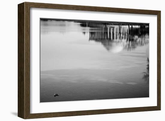 Jefferson Memorial Reflected in Tidal Basin-null-Framed Photo