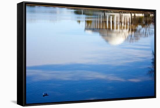 Jefferson Memorial Reflection Washington DC-null-Framed Stretched Canvas