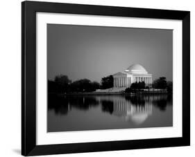 Jefferson Memorial, Washington, D.C. Number 2 - Black and White Variant-Carol Highsmith-Framed Art Print