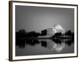 Jefferson Memorial, Washington, D.C. Number 2 - Black and White Variant-Carol Highsmith-Framed Art Print