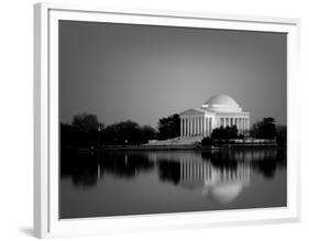 Jefferson Memorial, Washington, D.C. Number 2 - Black and White Variant-Carol Highsmith-Framed Art Print