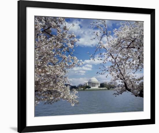 Jefferson Memorial with cherry blossoms, Washington, D.C.-Carol Highsmith-Framed Art Print