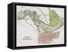 Jeffersonville, Indiana: Map-null-Framed Stretched Canvas