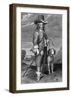 Jeffrey Hudson and Dog-GP Harding-Framed Art Print