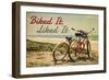 Jekyll Island, Georgia - Biked It, Liked it - Bicycles and Beach Scene-Lantern Press-Framed Art Print