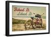 Jekyll Island, Georgia - Biked It, Liked it - Bicycles and Beach Scene-Lantern Press-Framed Art Print