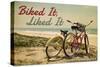Jekyll Island, Georgia - Biked It, Liked it - Bicycles and Beach Scene-Lantern Press-Stretched Canvas