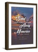 Jekyll Island, Georgia - Driftwood - Beach Sentiment-Lantern Press-Framed Art Print