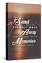 Jekyll Island, Georgia - Pier and Sunset - Beach Sentiment (Vertical)-Lantern Press-Stretched Canvas