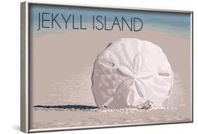 Jekyll Island, Georgia - Sand Dollar-Lantern Press-Framed Art Print