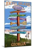 Jekyll Island, Georgia - Sign Destinations-Lantern Press-Mounted Art Print