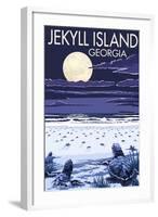 Jekyll Island, Georgia - Turtles Hatching-Lantern Press-Framed Art Print