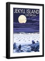 Jekyll Island, Georgia - Turtles Hatching-Lantern Press-Framed Art Print