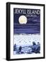 Jekyll Island, Georgia - Turtles Hatching-Lantern Press-Framed Art Print