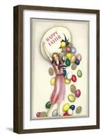 Jelly Beans Falling from Egg-null-Framed Art Print