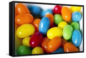 Jellybeans in bowl.-Michele Niles-Framed Stretched Canvas