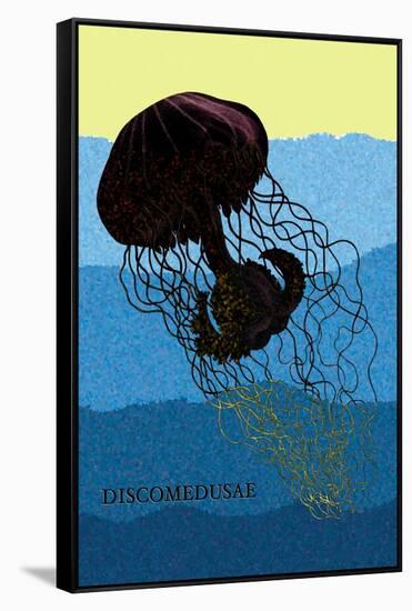 Jellyfish: Discomedusae-Ernst Haeckel-Framed Stretched Canvas