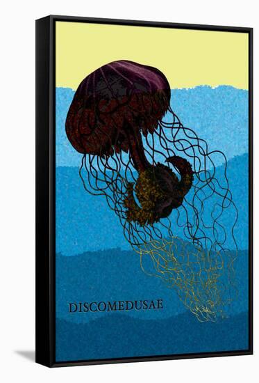 Jellyfish: Discomedusae-Ernst Haeckel-Framed Stretched Canvas