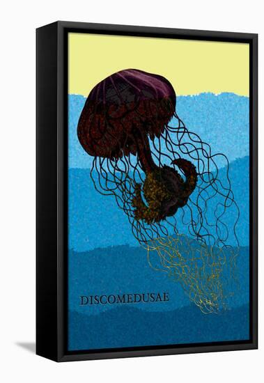 Jellyfish: Discomedusae-Ernst Haeckel-Framed Stretched Canvas