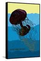 Jellyfish: Discomedusae-Ernst Haeckel-Framed Stretched Canvas