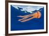 Jellyfish juvenile, drifting near the surface, Hawaii, Pacific Ocean-David Fleetham-Framed Photographic Print