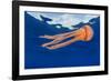 Jellyfish juvenile, drifting near the surface, Hawaii, Pacific Ocean-David Fleetham-Framed Photographic Print