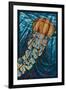 Jellyfish - Paper Mosaic-Lantern Press-Framed Art Print