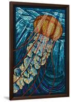 Jellyfish - Paper Mosaic-Lantern Press-Framed Art Print