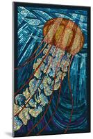 Jellyfish - Paper Mosaic-Lantern Press-Mounted Art Print