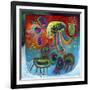 Jellyfish Party-Susse Volander-Framed Art Print