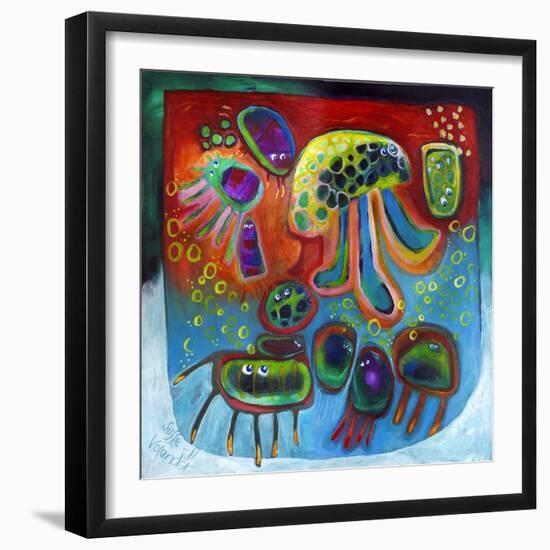 Jellyfish Party-Susse Volander-Framed Art Print