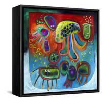 Jellyfish Party-Susse Volander-Framed Stretched Canvas
