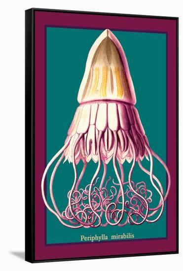 Jellyfish: Periphylla Mirabilis-Ernst Haeckel-Framed Stretched Canvas